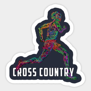 Wired to Run - Cross Country Sticker